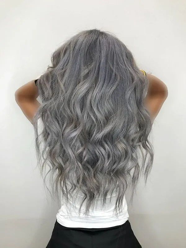 Silver gray hair color 27