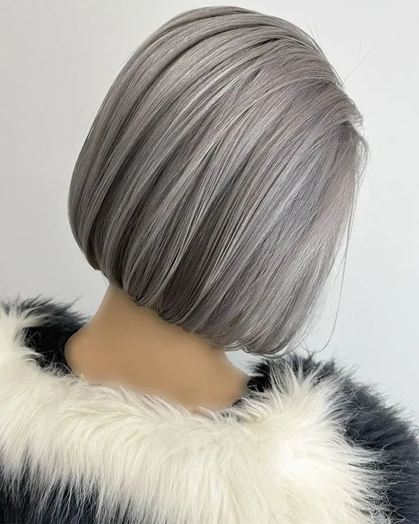 Silver gray hair color 29