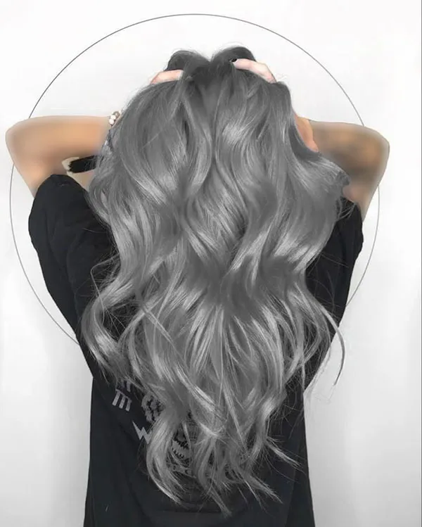 Silver gray hair color 4