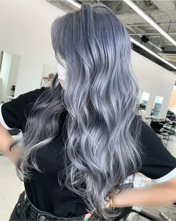 Silver gray hair color 7