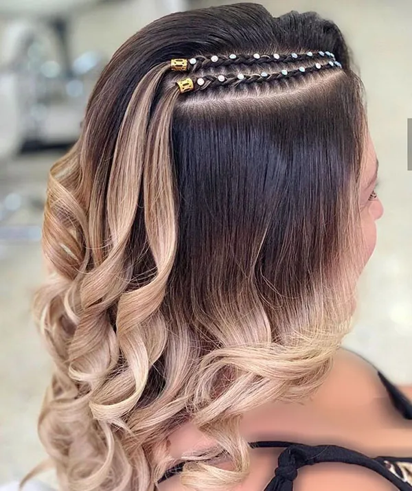 Simple hair weave for girls at home 18