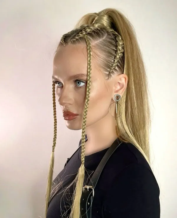 Simple hair weave for girls at home 19