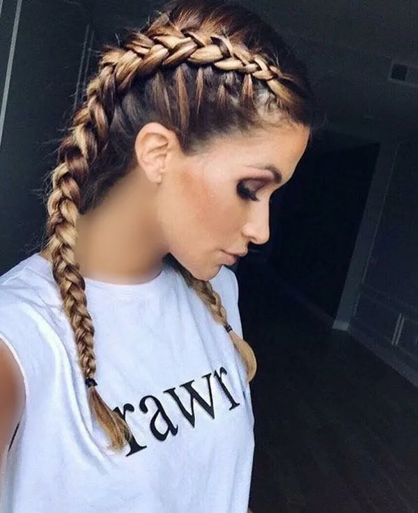 Simple hair weave for girls at home 30