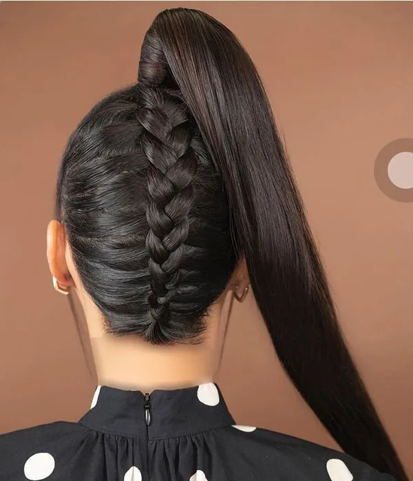 Simple hair weave for girls at home 6