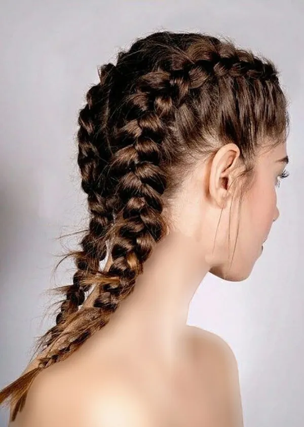 Simple hair weave for girls at home 7