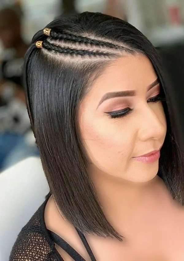Simple hair weave for girls at home 8