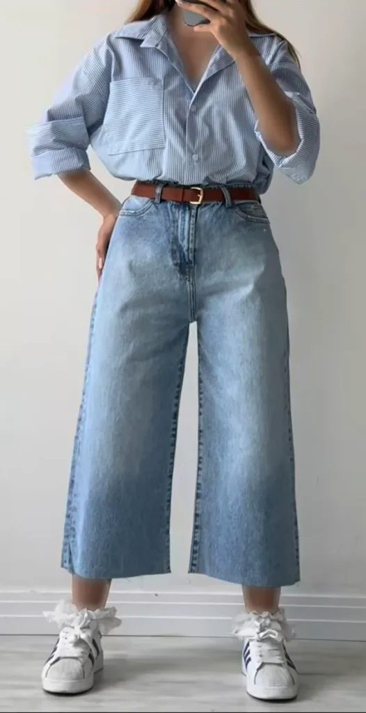 Style with wide leg pants 17