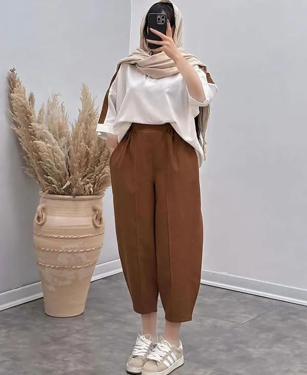 Style with wide leg pants 24