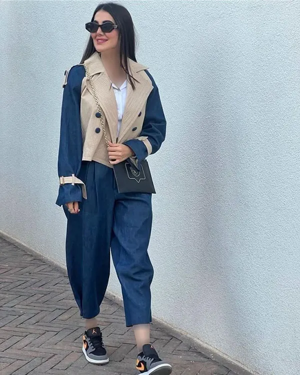 Style with wide leg pants 32