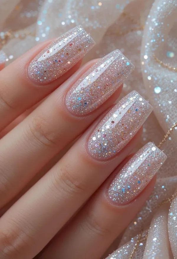 نمونه طرح ناخن عروس سفید اکلیلی | 35 انتخاب شیک و درخشان برای شب خاص تو ! 17 White bridal nail design with wreath 14