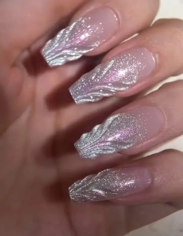 french glitter nails diakoland photo 5