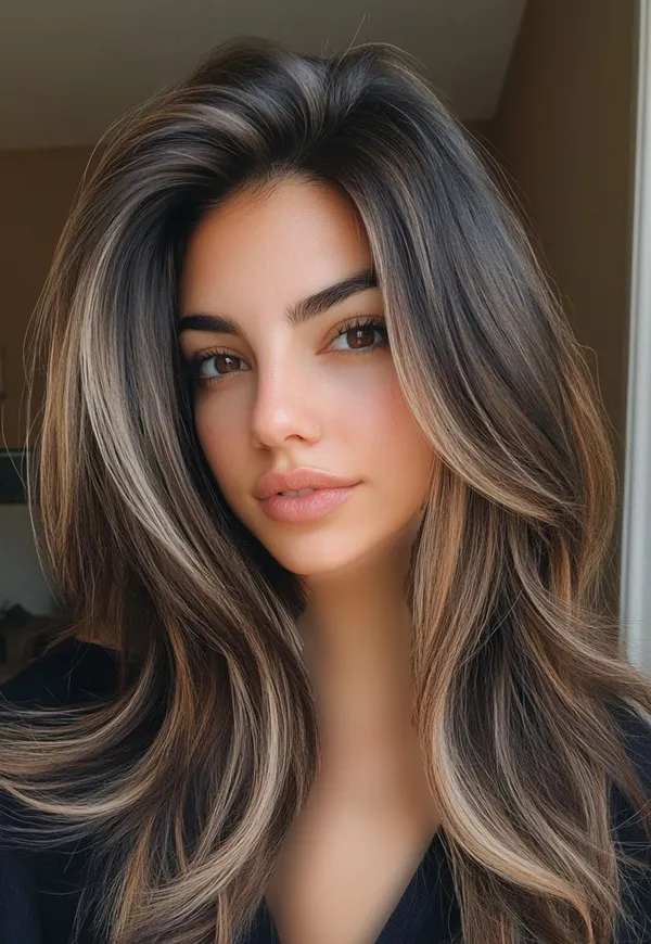 رنگ مو هایلایت تیره و روشن | 30 ترکیب خاص برای موهای جذاب و استایلی متفاوت 20 hair highlight dark light diakoland photo 16
