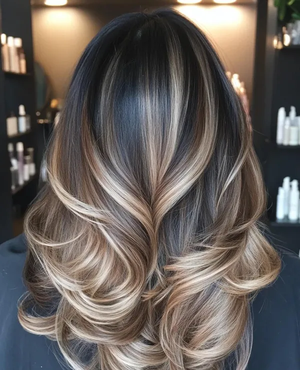 رنگ مو هایلایت تیره و روشن | 30 ترکیب خاص برای موهای جذاب و استایلی متفاوت 21 hair highlight dark light diakoland photo 19
