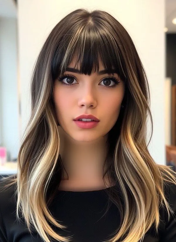 رنگ مو هایلایت تیره و روشن | 30 ترکیب خاص برای موهای جذاب و استایلی متفاوت 26 hair highlight dark light diakoland photo 24
