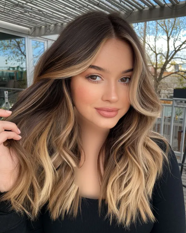 رنگ مو هایلایت تیره و روشن | 30 ترکیب خاص برای موهای جذاب و استایلی متفاوت 9 hair highlight dark light diakoland photo 5