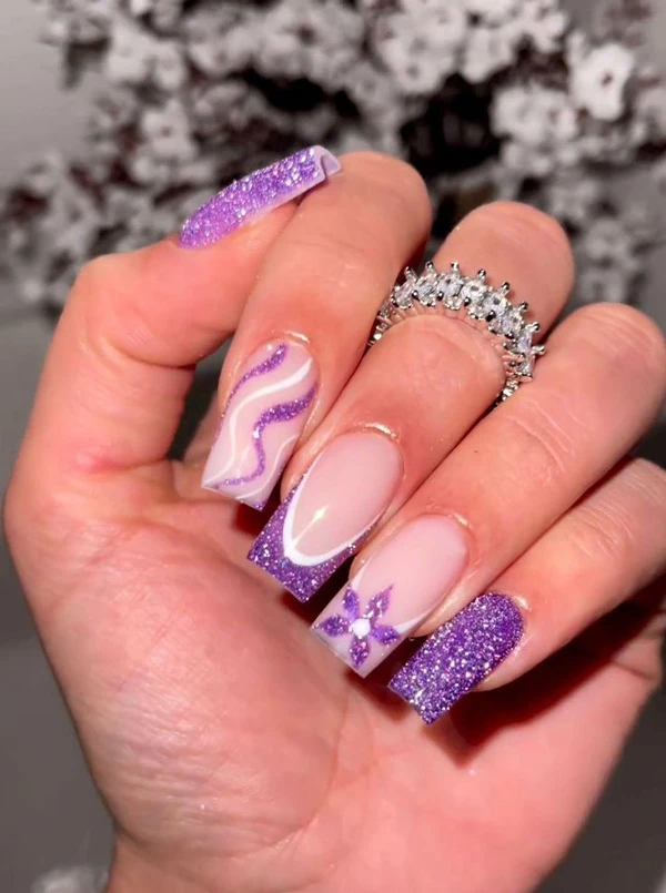 purple nail designs diakoland photo 2