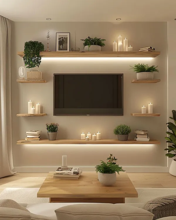 tv wall decor ideas diakoland photo 12