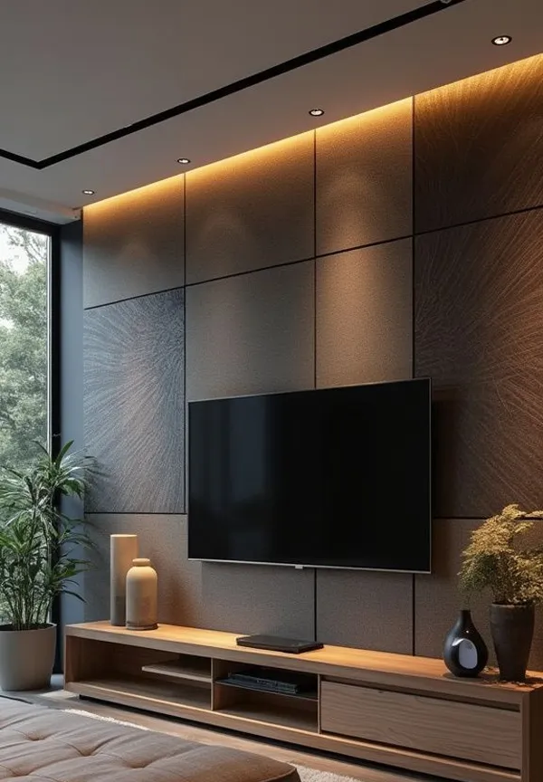 tv wall decor ideas diakoland photo 17