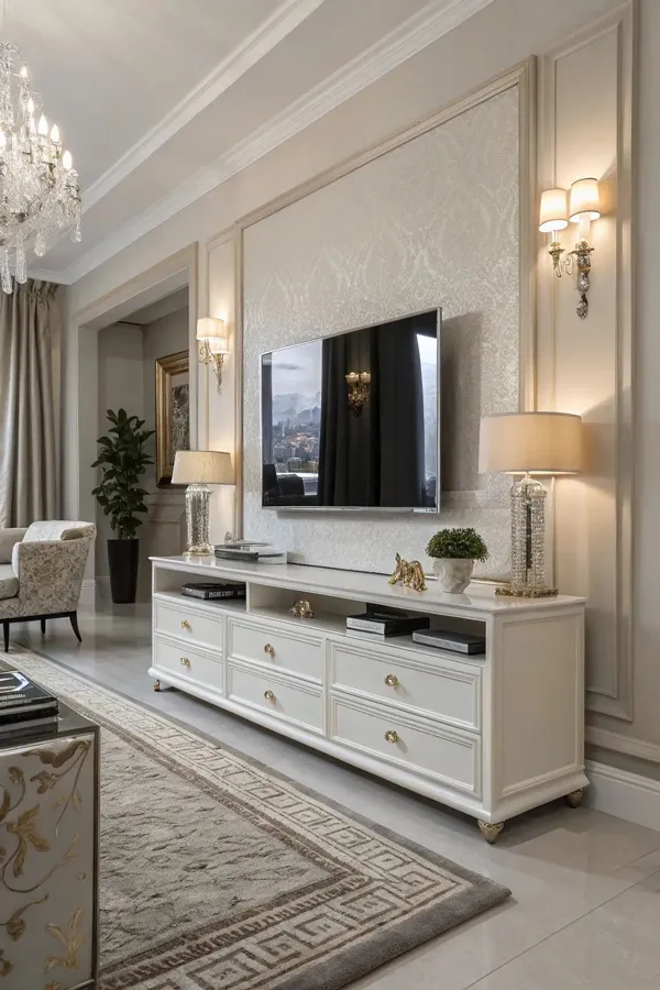 tv wall decor ideas diakoland photo 9