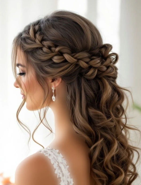 31 مدل موی بافت دخترانه برای عروسی | ترندهای جذاب و شیک امسال 16 wedding braid hairstyles girls diakoland photo 11