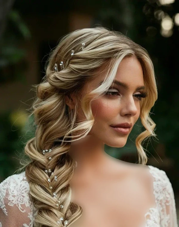 31 مدل موی بافت دخترانه برای عروسی | ترندهای جذاب و شیک امسال 4 wedding braid hairstyles girls diakoland photo 3