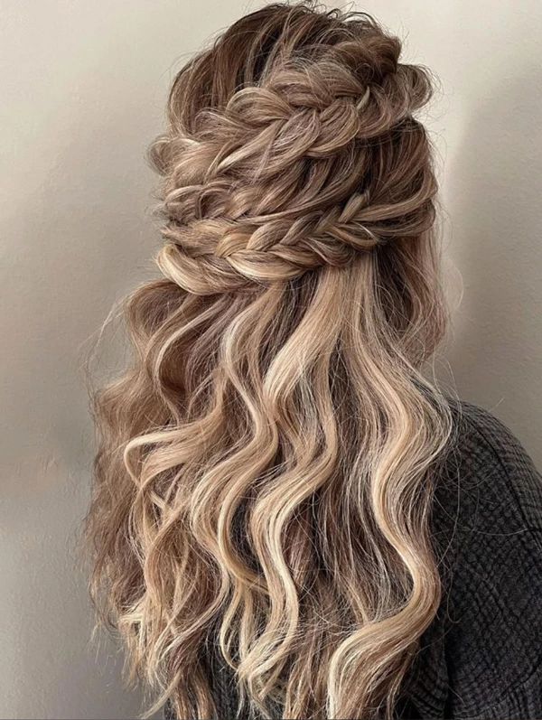 31 مدل موی بافت دخترانه برای عروسی | ترندهای جذاب و شیک امسال 13 wedding braid hairstyles girls diakoland photo 7