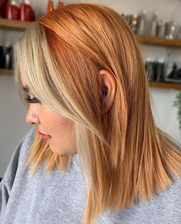 مدل رنگ مو کهربایی دخترانه؛ ترند گرم و درخشان 2025 22 Amber hair color 20