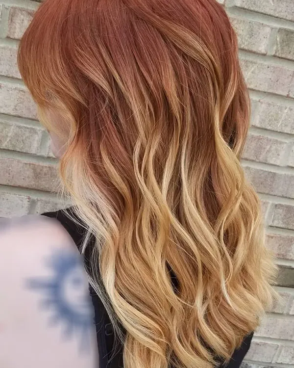 مدل رنگ مو کهربایی دخترانه؛ ترند گرم و درخشان 2025 30 Amber hair color 27