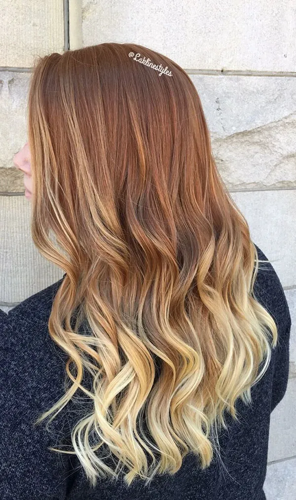 مدل رنگ مو کهربایی دخترانه؛ ترند گرم و درخشان 2025 7 Amber hair color 4