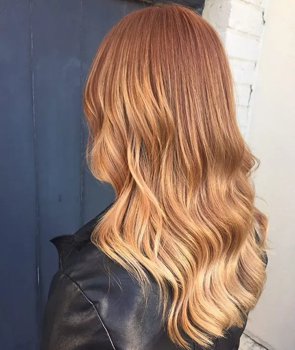 مدل رنگ مو کهربایی دخترانه؛ ترند گرم و درخشان 2025 11 Amber hair color 8