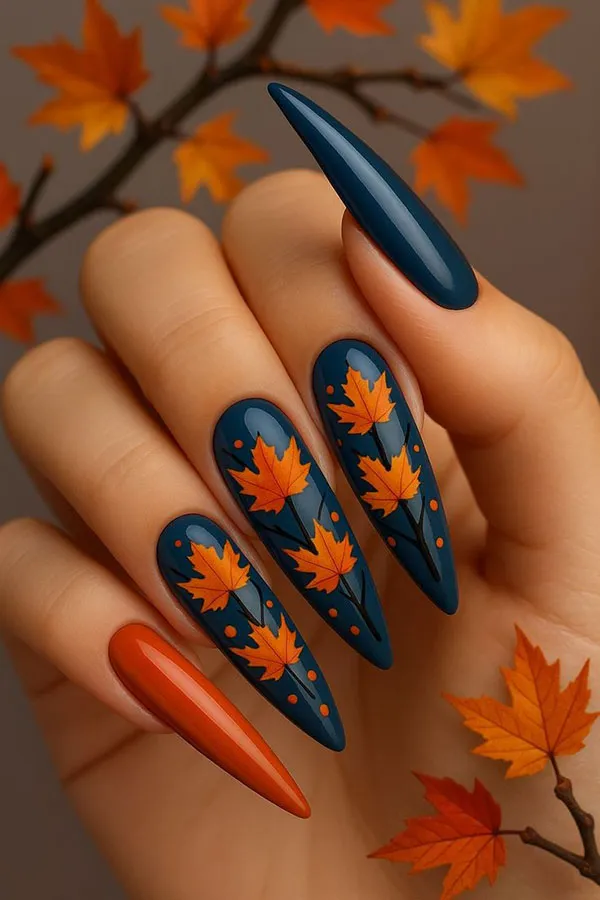 Autumn nail style 13