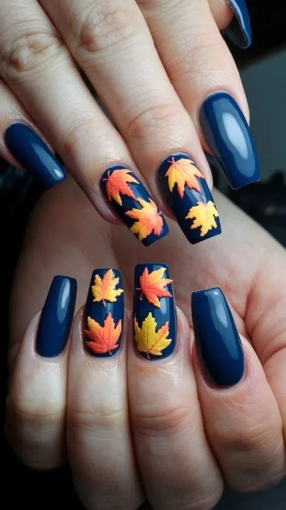 Autumn nail style 14