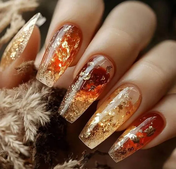 Autumn nail style 19
