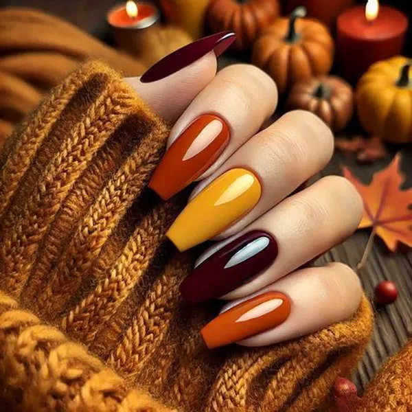 Autumn nail style 24