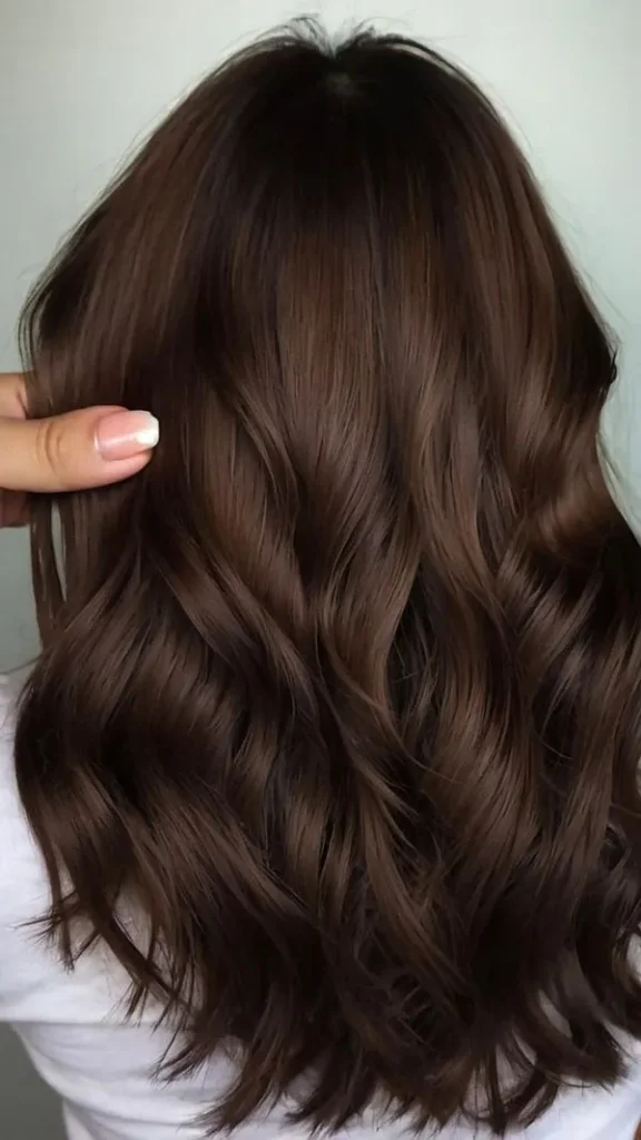 37 مدل رنگ مو خرمایی طبیعی؛ ایدههایی که به هر پوستی میاد! 4 Brown hair color 1
