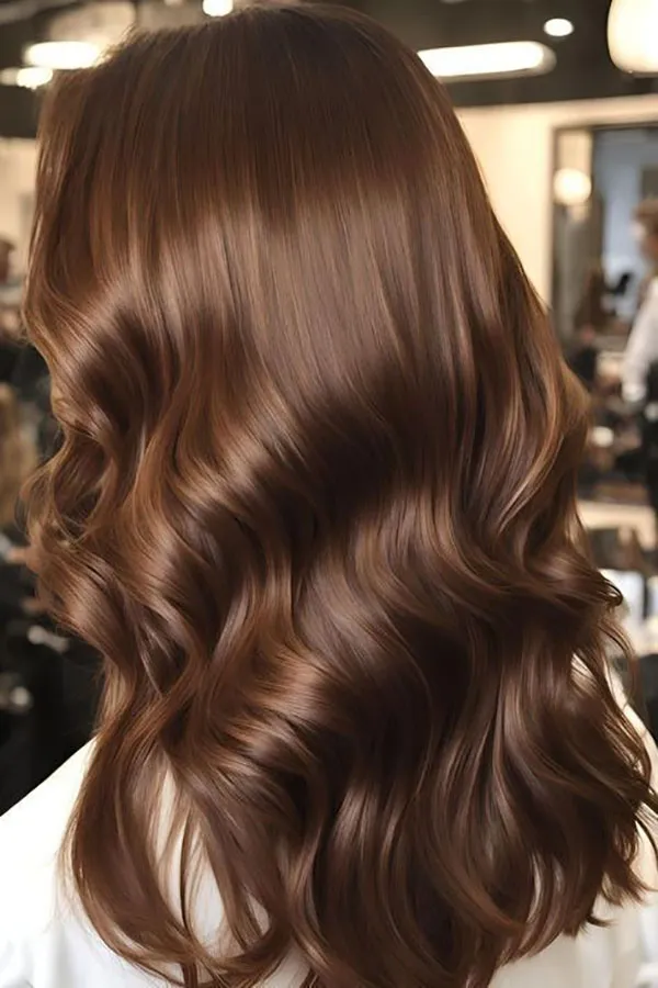 37 مدل رنگ مو خرمایی طبیعی؛ ایدههایی که به هر پوستی میاد! 14 Brown hair color 10