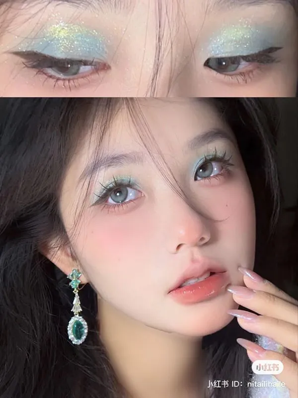 مدل میکاپ چینی دخترانه 2025؛ از لبهای گیلاسی تا رژگونه بامزه! 8 Chinese makeup 5