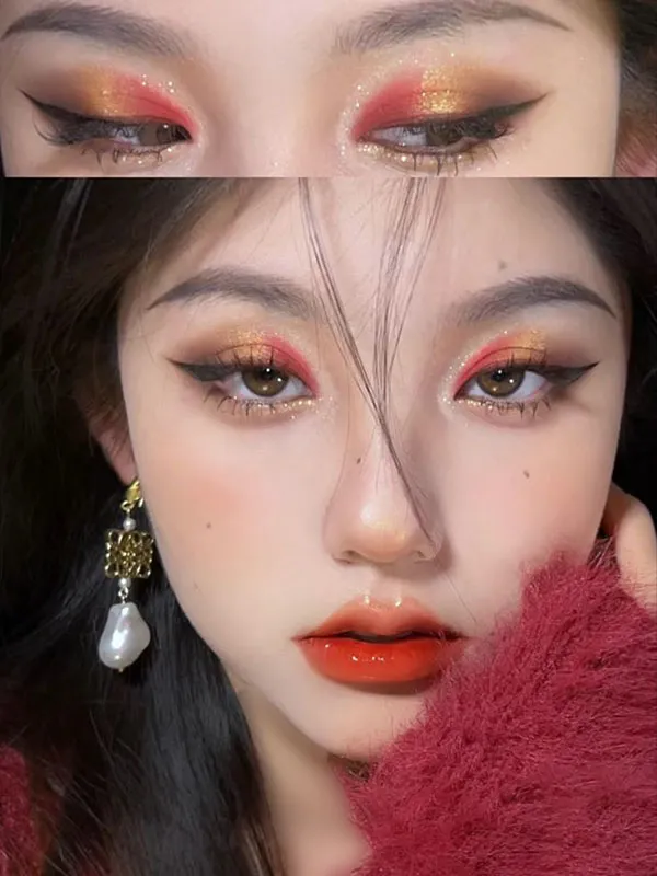 مدل میکاپ چینی دخترانه 2025؛ از لبهای گیلاسی تا رژگونه بامزه! 12 Chinese makeup 9