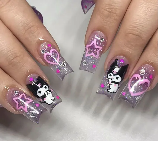 38 طرح ناخن مصنوعی کرومی ترند؛انتخابی برای دخترایی که عاشق دنیای فانتزین! 5 Chrome artificial nails 1