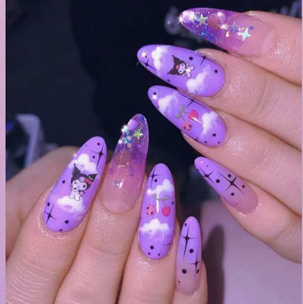 38 طرح ناخن مصنوعی کرومی ترند؛انتخابی برای دخترایی که عاشق دنیای فانتزین! 19 Chrome artificial nails 15