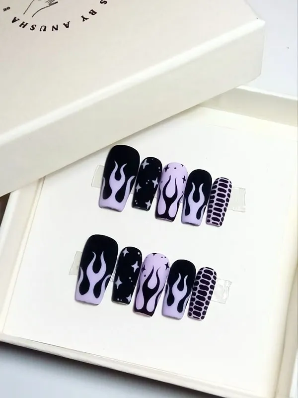 38 طرح ناخن مصنوعی کرومی ترند؛انتخابی برای دخترایی که عاشق دنیای فانتزین! 22 Chrome artificial nails 20