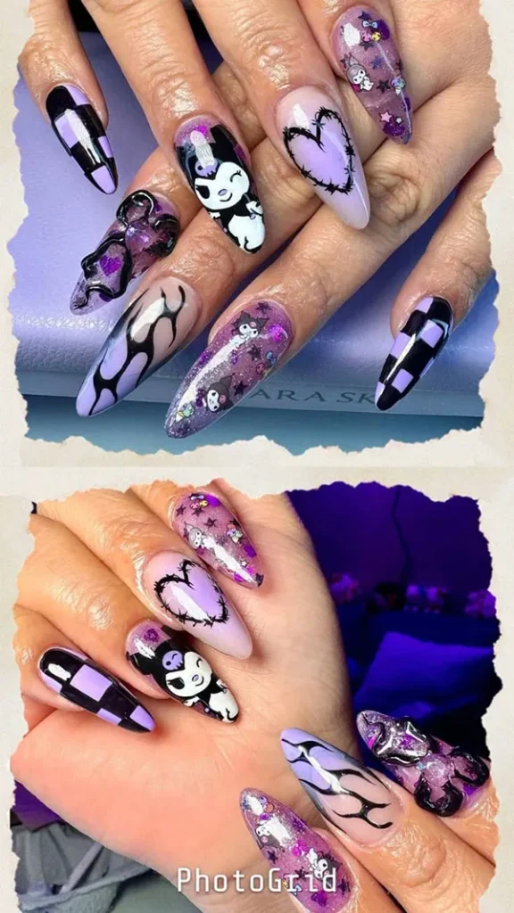 38 طرح ناخن مصنوعی کرومی ترند؛انتخابی برای دخترایی که عاشق دنیای فانتزین! 24 Chrome artificial nails 22