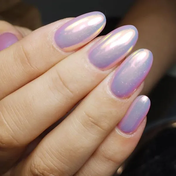 35 مدل ناخن صورتی کروم؛ ترندی که استایل دخترونت رو رویایی میکنه! 15 Chrome pink nails 10