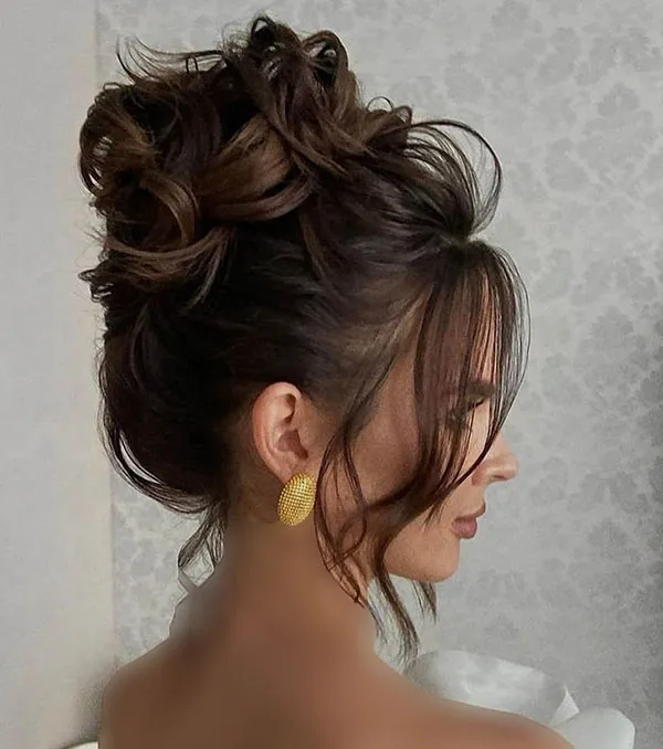 37 مدل مو فر جلو سر برای عروسی جدید؛ انتخاب محبوب بین دخترا ! 30 Curly hairstyle for the front of the head for a wedding 26