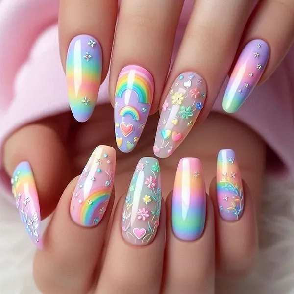 37 طرح ناخن پینترستی کیوت؛ ایدههایی که دل هر دختری رو میبره! 14 Cute Pinterest Nail Designs 10