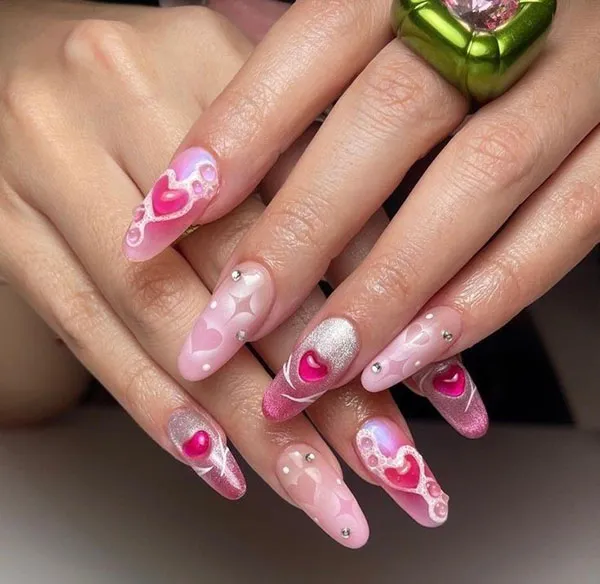 37 طرح ناخن پینترستی کیوت؛ ایدههایی که دل هر دختری رو میبره! 18 Cute Pinterest Nail Designs 15