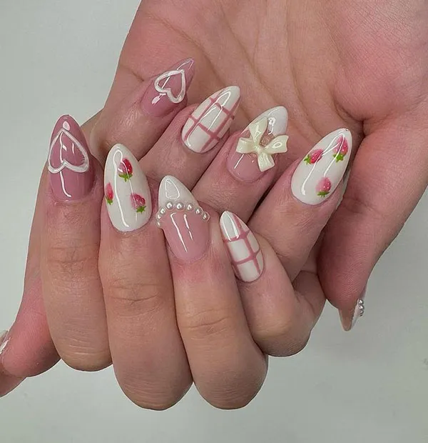 37 طرح ناخن پینترستی کیوت؛ ایدههایی که دل هر دختری رو میبره! 21 Cute Pinterest Nail Designs 17