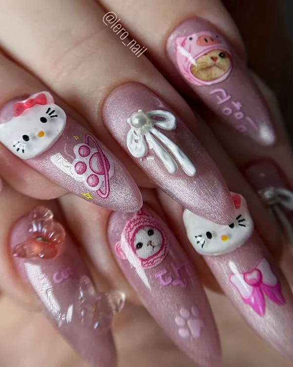 37 طرح ناخن پینترستی کیوت؛ ایدههایی که دل هر دختری رو میبره! 24 Cute Pinterest Nail Designs 20