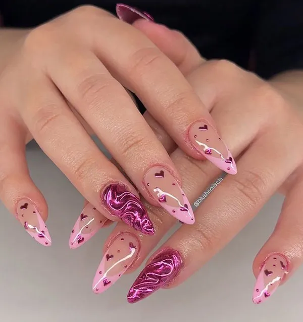 37 طرح ناخن پینترستی کیوت؛ ایدههایی که دل هر دختری رو میبره! 31 Cute Pinterest Nail Designs 28