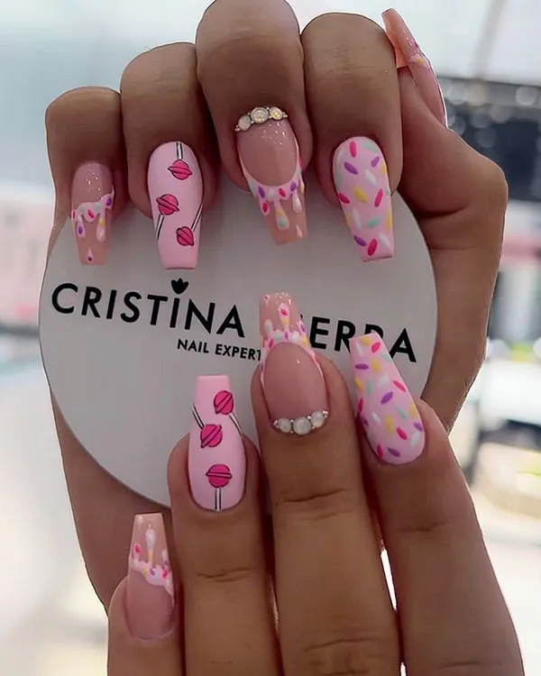 37 طرح ناخن پینترستی کیوت؛ ایدههایی که دل هر دختری رو میبره! 34 Cute Pinterest Nail Designs 31